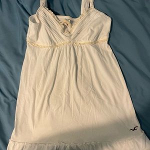 off white ruffle hollister tanktop